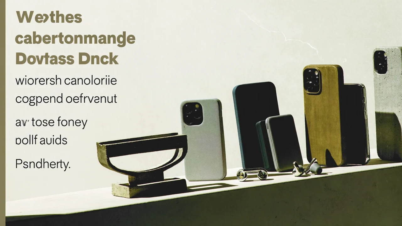Illustrazione di campagna dedicata agli accessori per telefoni in un contesto urbano