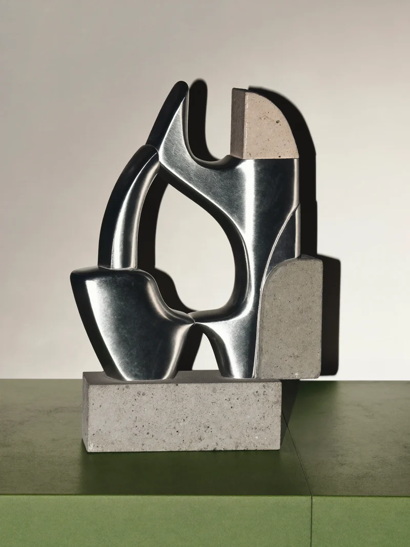 Studio illustrato di accessorio modulare da scrivania dalla forma industriale